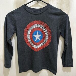 Jumping Beans Boys Captain America Long Sleeve Tee Size 7